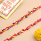 NVR Men Multicolor Artificial Beads Thread Rakhi with Roli Chawal Chandan & Mishri - Swadesiicart