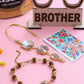 NVR Set of 2 Gold Toned Rudraksh & Pearls Bhaiya Bhabhi Rakhi Set, Combo for Rakshabandhan | Swadesiicart