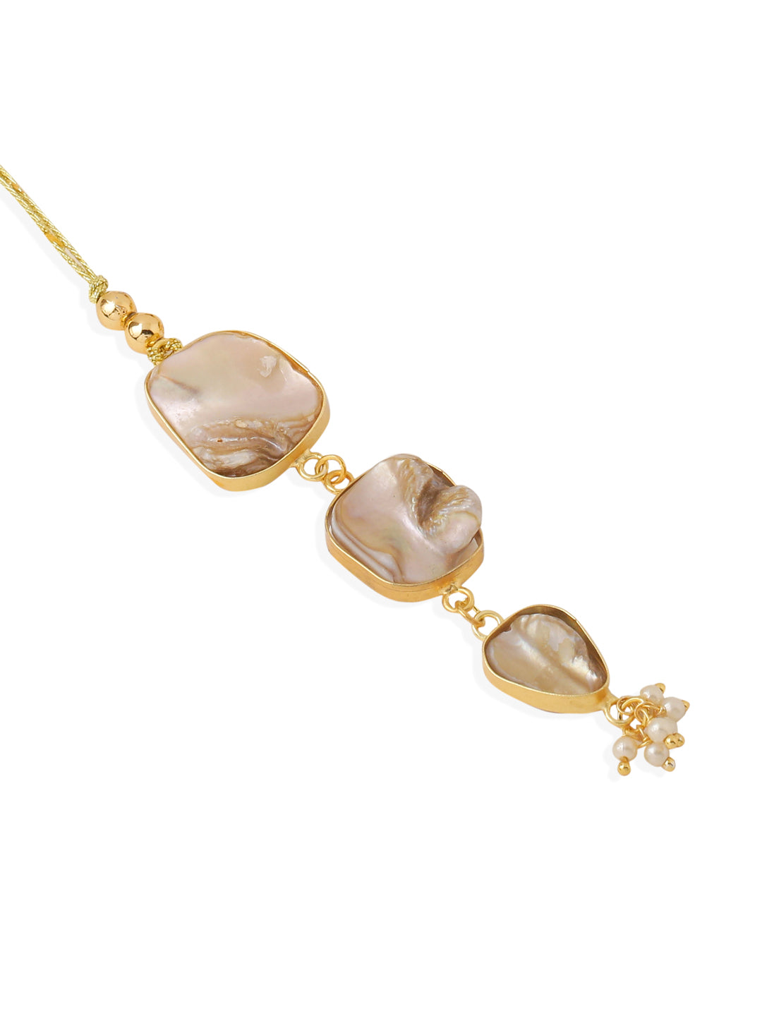 NVR Set of 2 Gold Toned Rudraksh & Pearls Bhaiya Bhabhi Rakhi Set, Combo for Rakshabandhan | Swadesiicart
