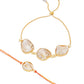 NVR Set of 2 Gold Toned Pearls Bhaiya Bhabhi Rakhi with Roli Chawal Chandan & Mishri - Swadesiicart