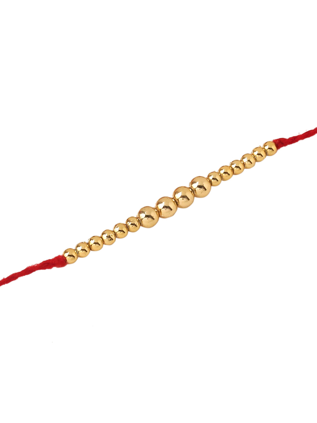 NVR Men's Set of 2 Red Religious Thread Rakhi with Roli Chawal Chandan & Mishri - Swadesiicart