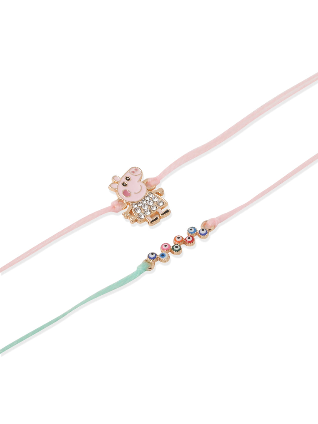 NVR Kids Set of 2 Cartoon Artificial Stones Thread Rakhi, Combo for Rakshabandhan | Swadesiicart