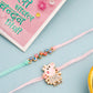 NVR Kids Set of 2 Cartoon Artificial Stones Thread Rakhi with Roli Chawal Chandan & Mishri | Swadesiicart