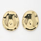 NVR Women's Gold-Polished Oval Shape Studs Earring - Swadesiicart
