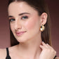 NVR Women's Gold-Polished Contemporary Drop Earrings - Swadesiicart