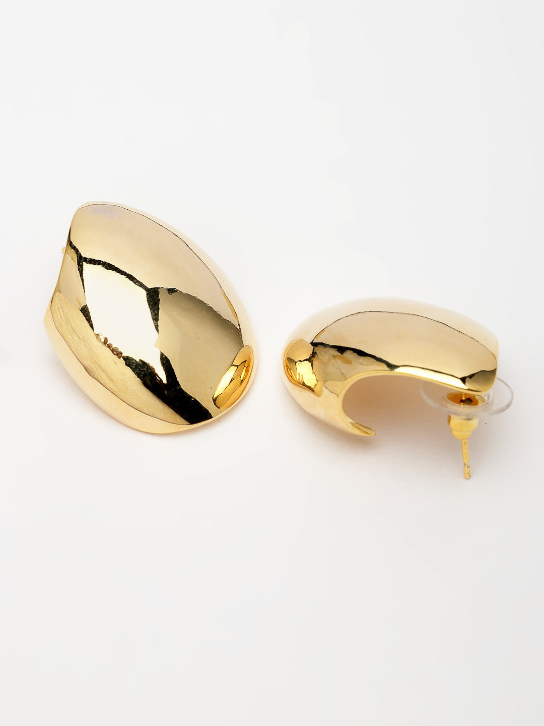 NVR Women's Gold-Polished Contemporary Drop Earrings - Swadesiicart