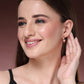 NVR Women's Set of 6 Rhodium-Plated Contemporary Half Hoop Earrings - Swadesiicart
