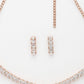 NVR Women's Rose Gold-Polished CZ-Studded Jewellery Set - Swadesiicart