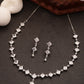 NVR Women's Silver-Plated CZ-Studded Brass Handcrafted Jewellery Set - Swadesiicart