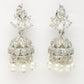 NVR Wome's Silver-Plated AD- Studded Jhumki Earrings | Swadesiicart