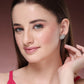 NVR Women's Silver-Plated AD- Studded Circular Shaped Studs Earring | Swadesiicart