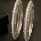 NVR Women's Set of 2 Silver-Plated American Diamond Studded Bangles - Swadesiicart