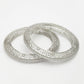 NVR Women's Set of 2 Silver-Plated American Diamond Studded Bangles - Swadesiicart