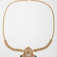 NVR Women's Set of 2 Gold-Polished Stone Studded Temple Jewellery Set with Maangtikka & Kamarbandh - Swadesiicart