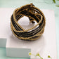 NVR Women's Rhodium-Plated Artificial Beads Western Cuff Bracelet - Swadesiicart