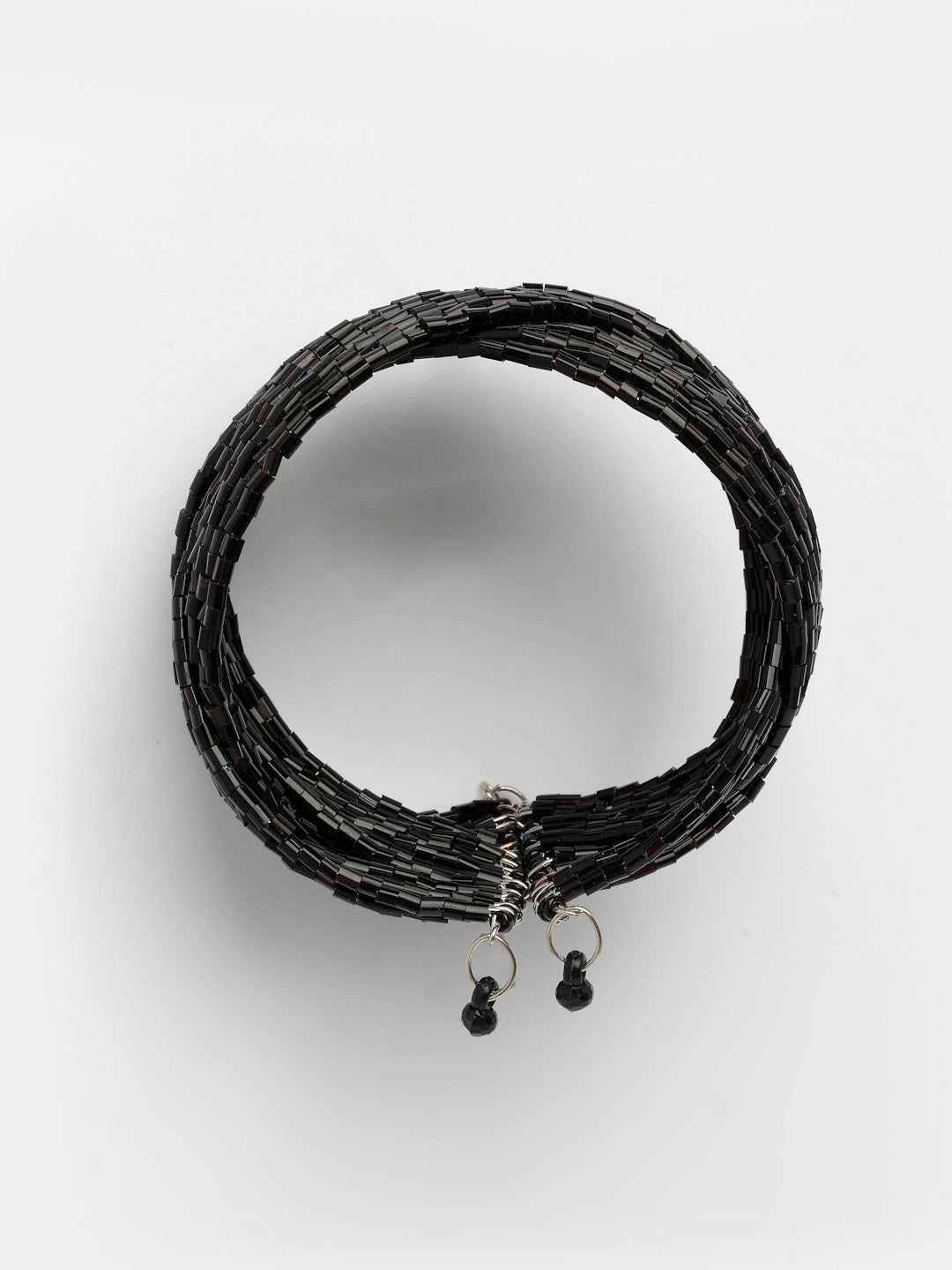 NVR Women's Black Artificial Beads Western Cuff Bracelet - Swadesiicart