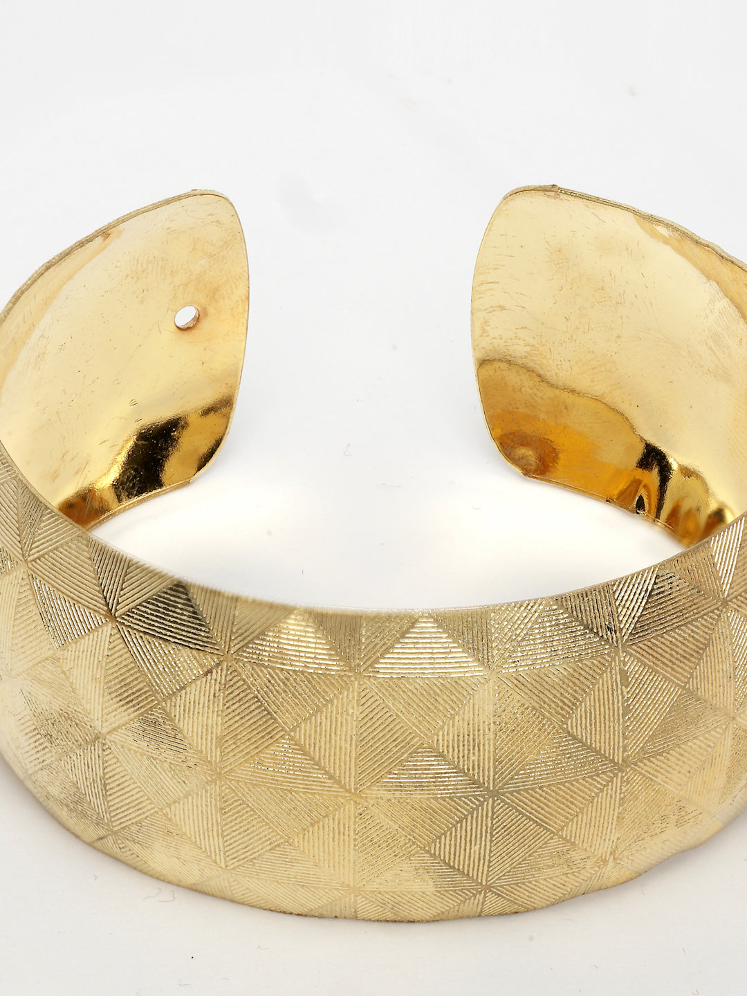 NVR Women's Gold-Polished Self-design Cuff Bracelet - Swadesiicart