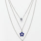 NVR Women's Silver-Toned Artificial Stones Floral Layered Chain - Swadesiicart