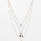 NVR Women's Rose Gold-Polished Artificial Stones Panda Layered Chain - Swadesiicart