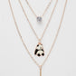 NVR Women's Rose Gold-Polished Artificial Stones Panda Layered Chain - Swadesiicart