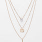 NVR Women's Rose Gold-Polished Artificial Stones Butterfly-shaped Layered Chain | Swadesiicart
