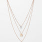 NVR Women's Rose Gold-Polished Artificial Stones Butterfly-shaped Layered Chain | Swadesiicart