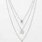 NVR Women's Silver-Toned Artificial Stones Butterfly-shaped Layered Chain | Swadesiicart