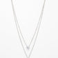 NVR Women's Silver-Toned Artificial Stones Butterfly-shaped Layered Chain | Swadesiicart