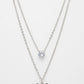 NVR Women's Silver-Toned Artificial Stones Butterfly-shaped Layered Chain | Swadesiicart