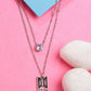 NVR Women's Silver-Toned Artificial Stones Layered Chain - Swadesiicart