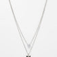 NVR Women's Silver-Toned Artificial Stones Layered Chain - Swadesiicart
