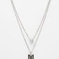 NVR Women's Silver-Toned Artificial Stones Layered Chain - Swadesiicart