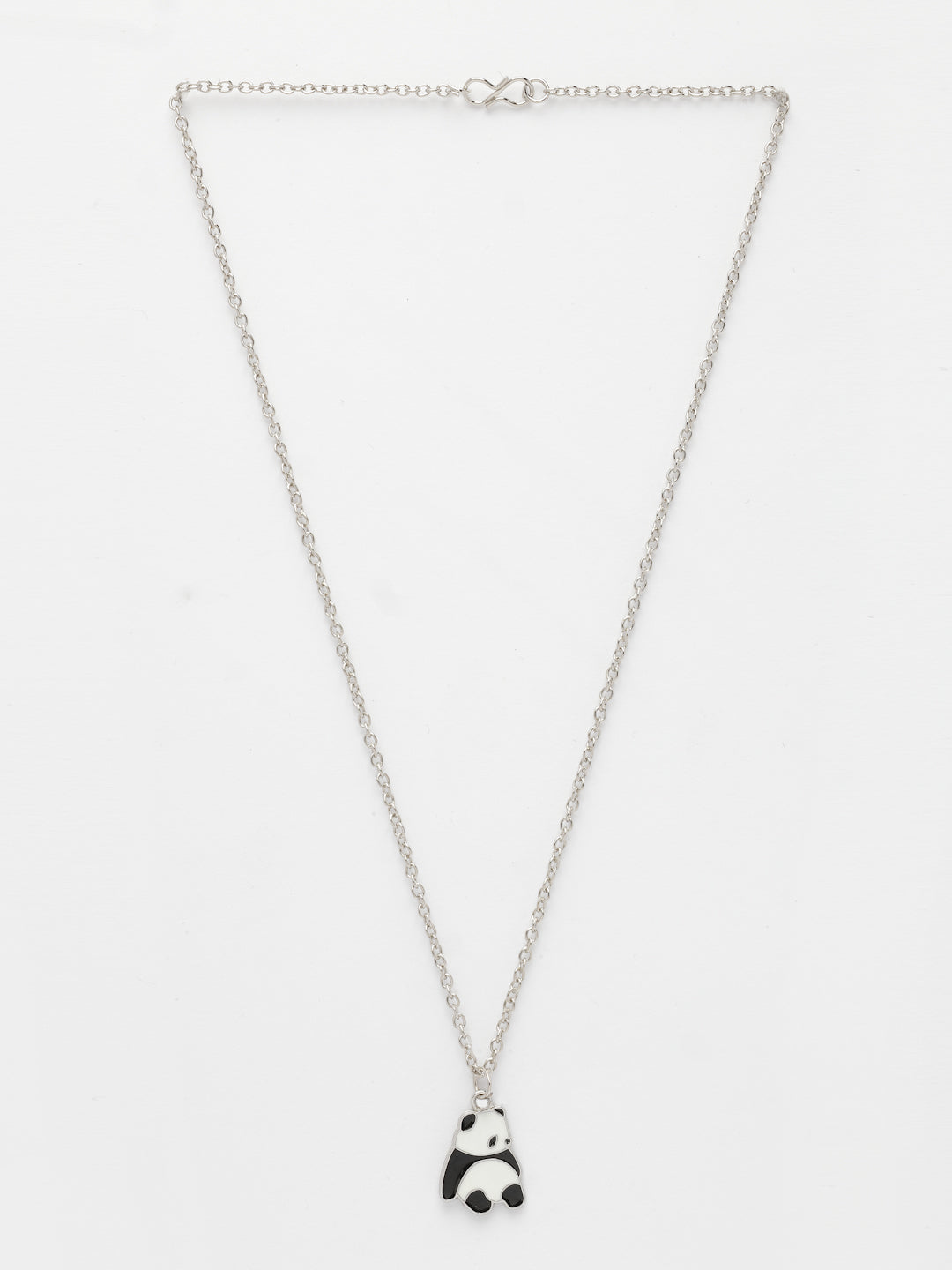 NVR Women's Silver-Plated Chain With Panda Pendant - Swadesiicart