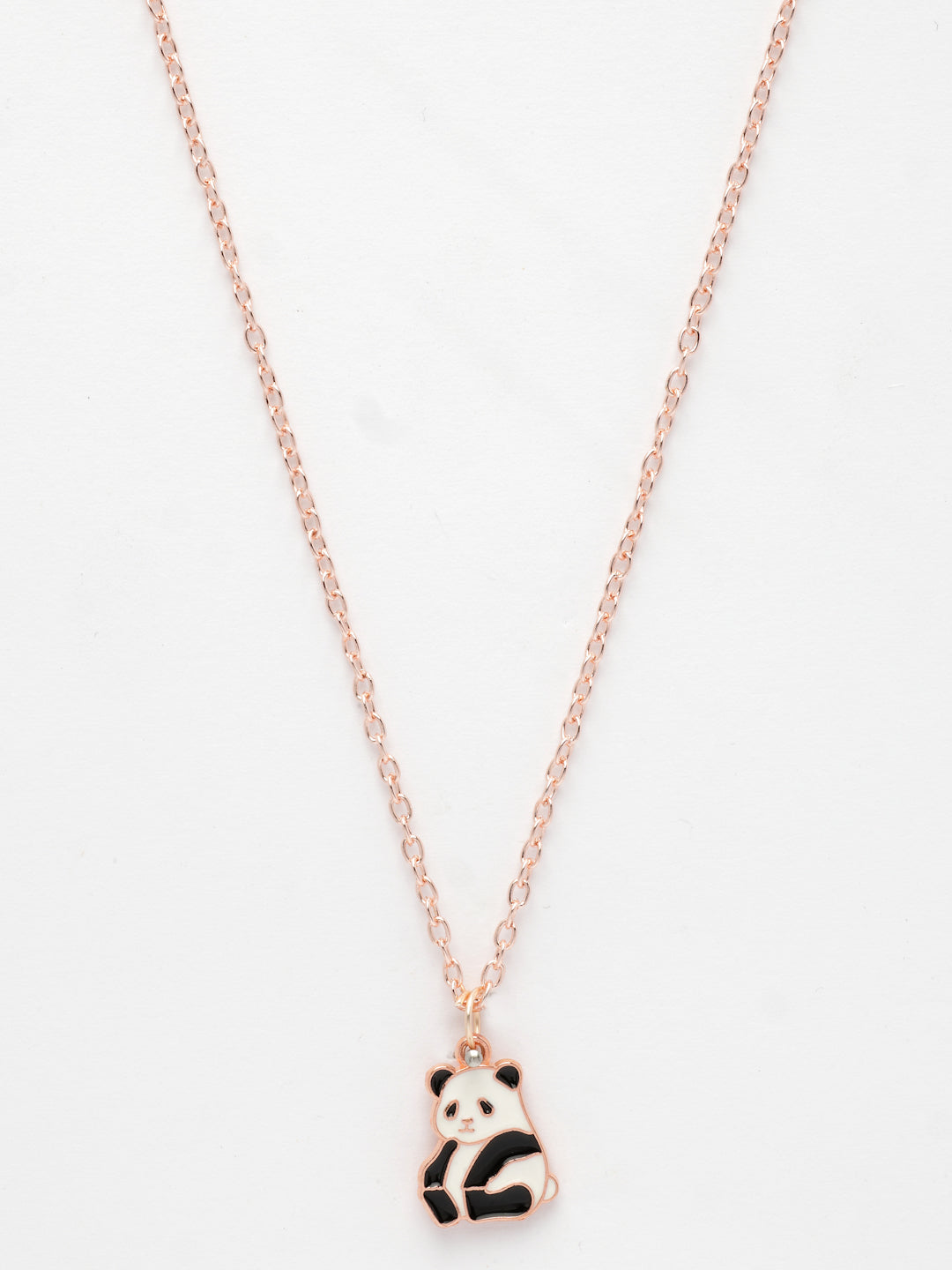 NVR Women's Rose Gold-Polished Chain With Panda Pendant - Swadesiicart