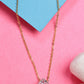 NVR Women's Gold-Polished Artificial Stones Pendant with Chain - Swadesiicart