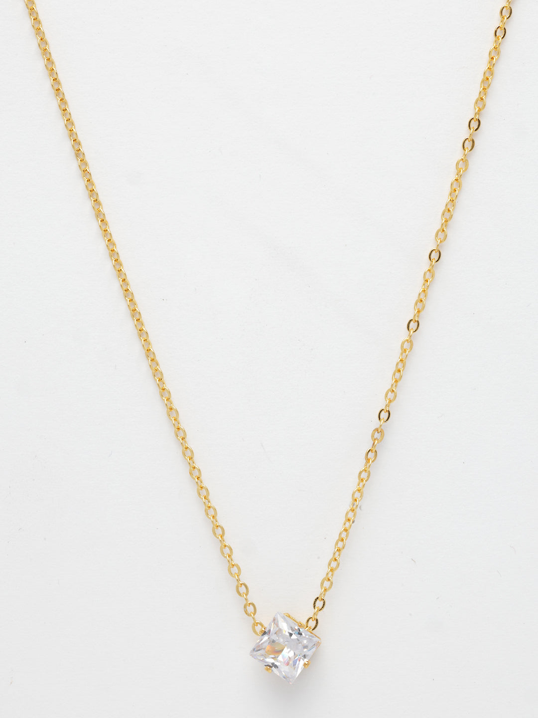 NVR Women's Gold-Polished Artificial Stones Pendant with Chain - Swadesiicart