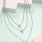 NVR Women's Silver-Plated Artificial Stones Layered Chain | Swadesiicart