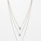 NVR Women's Silver-Plated Artificial Stones Layered Chain | Swadesiicart