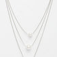 NVR Women's Silver-Plated White Pearl Layered Chain - Swadesiicart