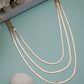 NVR Women's Rose Gold-Polished Minimal Layered Chain | Swadesiicart