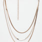 NVR Women's Rose Gold-Polished Minimal Layered Chain | Swadesiicart