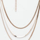 NVR Women's Rose Gold-Polished Minimal Layered Chain | Swadesiicart