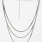 NVR Women's German Silver Plated Oxidised Minimal Layered Chain | Swadesiicart