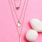 NVR Women's Rose Gold-Polished Evil Eye Layered Chain | Swadesiicart