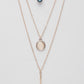 NVR Women's Rose Gold-Polished Evil Eye Layered Chain | Swadesiicart