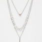 NVR Women's Silver-Plated Beaded Layered Chain | Swadesiicart