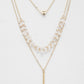 NVR Women's Gold-Polished Beaded Layered Chain | Swadesiicart