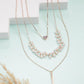 NVR Women's Rose Gold-Polished Beaded Layered Chain | Swadesiicart