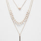 NVR Women's Rose Gold-Polished Beaded Layered Chain | Swadesiicart