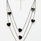 NVR Women's Black Heart Shape Layered Fashion Necklace - Swadesiicart